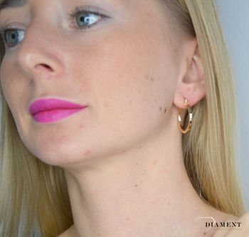 Złote kolczyki koła 585 kolczyki koła  kolczyki koła ze złota 585 , Kolczyki złote w Sklepie z Biżuterią zegarki-diament.pl✓ Piękne i Eleganckie Kolczyki dla Kobiet  (1).JPG